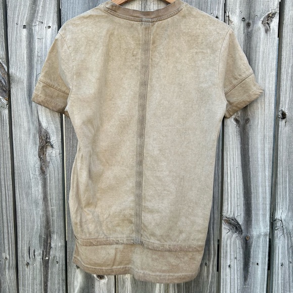 WT02 Tee Shirt Men's Short Sleeve Surface Dyed Tee with Cut Details Sz. Small - Picture 8 of 8